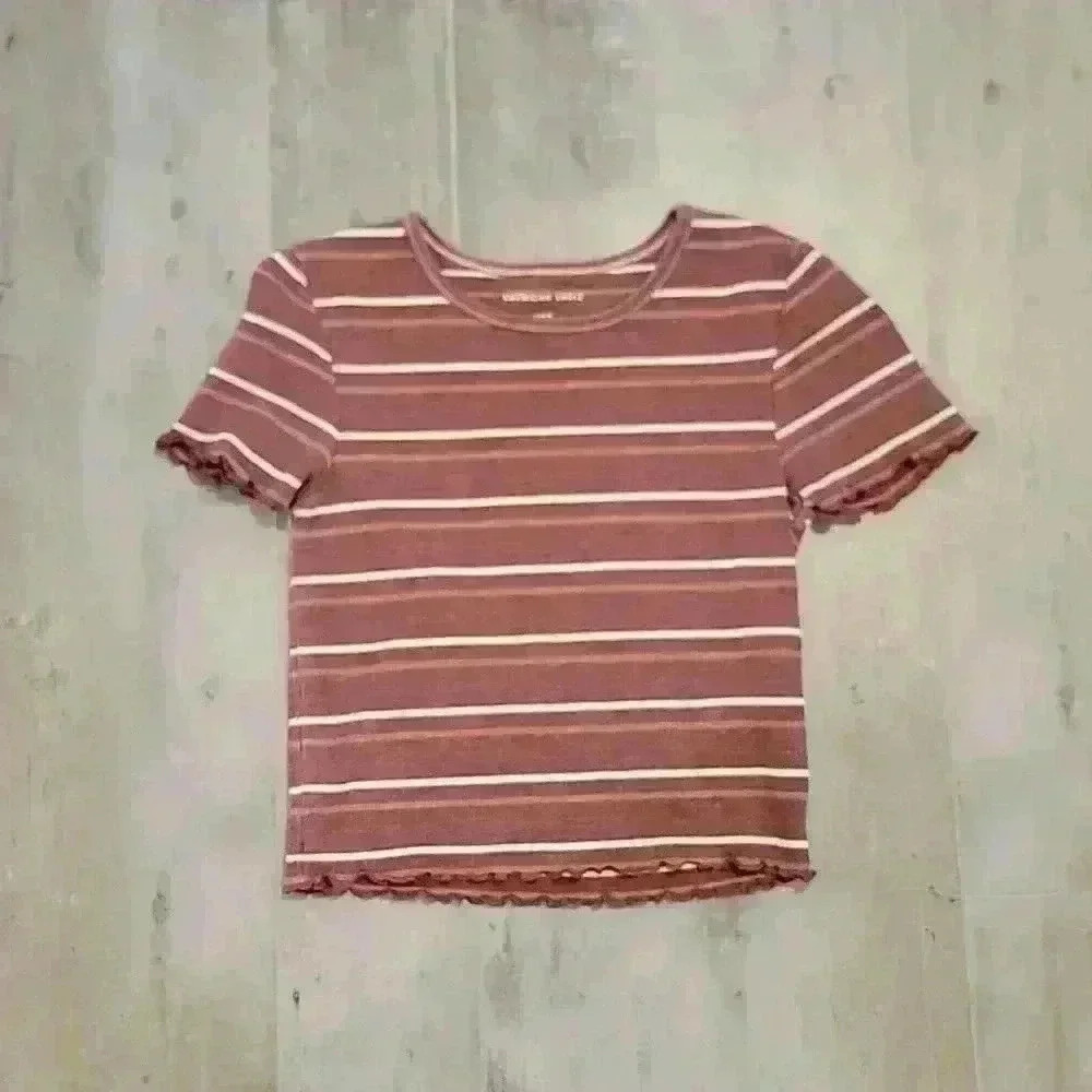 American Eagle Stripped Baby Tee